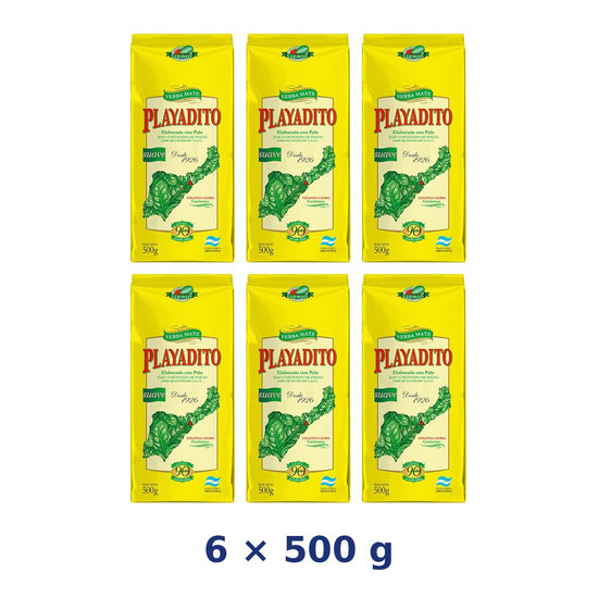 PLAYADITO - Yerba Mate 500 gr - COMBO 6 x 500 g