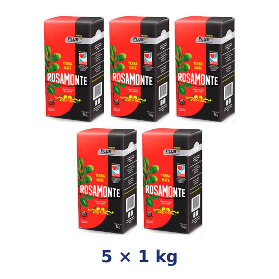 ROSAMONTE - Yerba Mate 1 kg - COMBO 5 x 1 kg