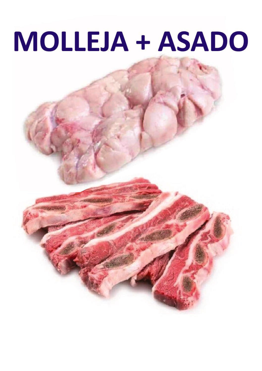 MOLLEJA de garganta (gola) y ASADO  (trasporto gratis)