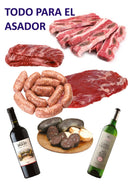 ASADO, ENTRAÑA Y VACIO "ANGUS" (Irlanda), + CHORIZO CRIOLLO Y MORCILLA "ANGUS" (Irlanda) + VINO MALBEC Y CHRDONNAY (trasporto gratis)