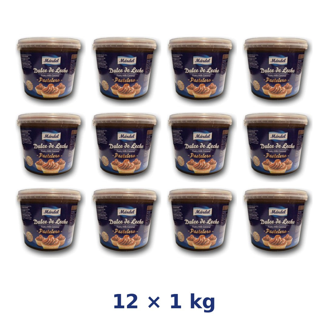 MARDEL Dulce de Leche Pastelero 1 kg - combo 12 vasetti