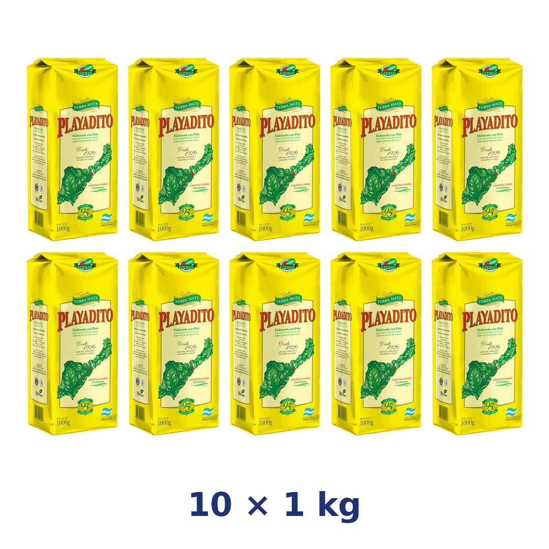 PLAYADITO Yerba Mate - combo 10 x 1 kg