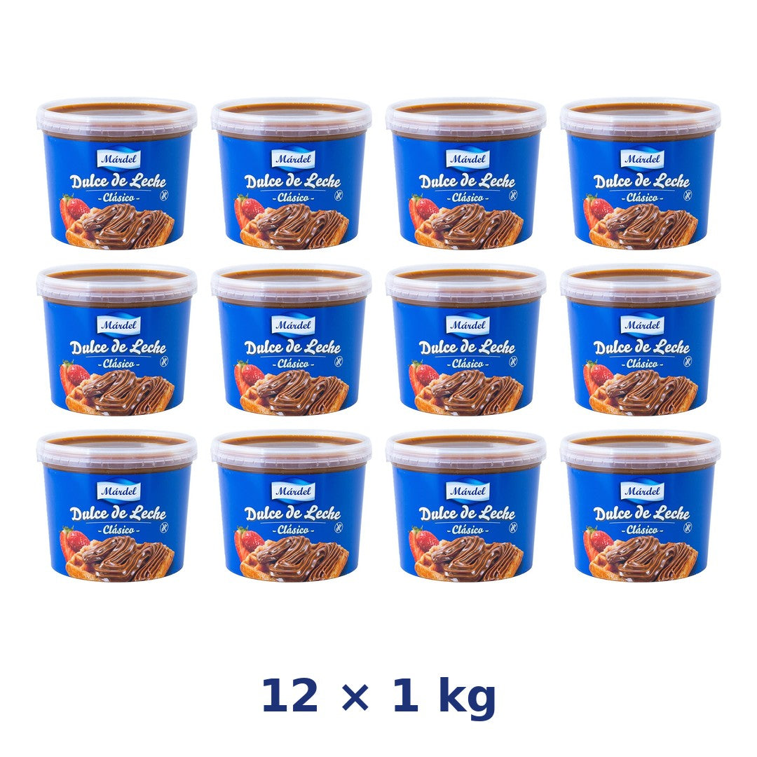 MARDEL Dulce de Leche Clásico 1 kg - combo 12 vasetti