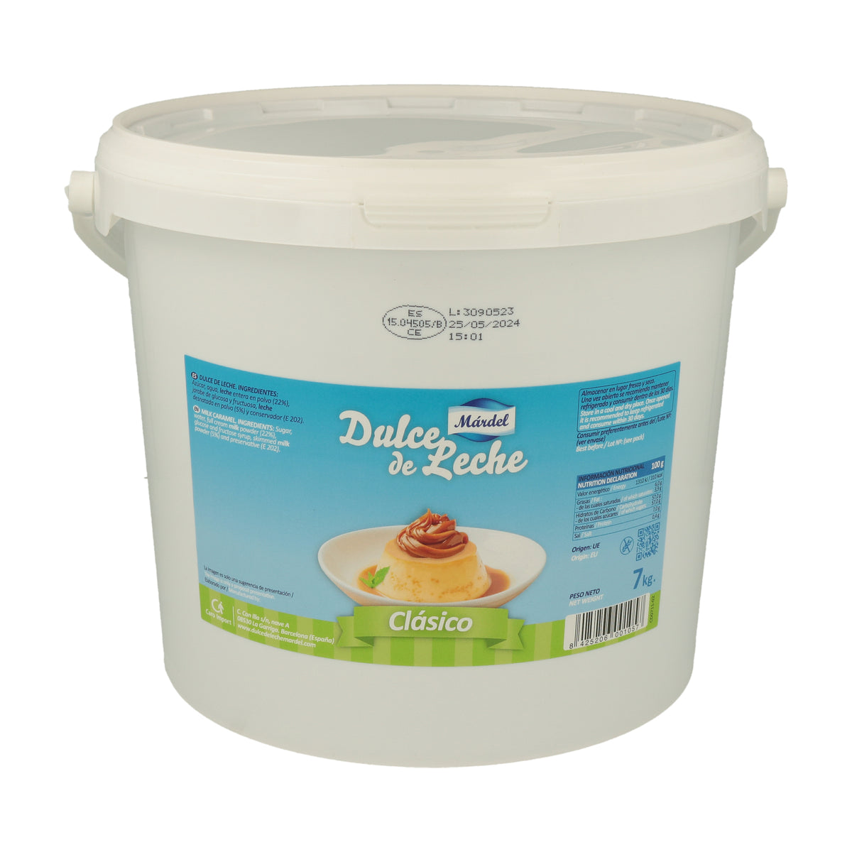 Dulce de leche CLASICO MARDEL x 7Kg