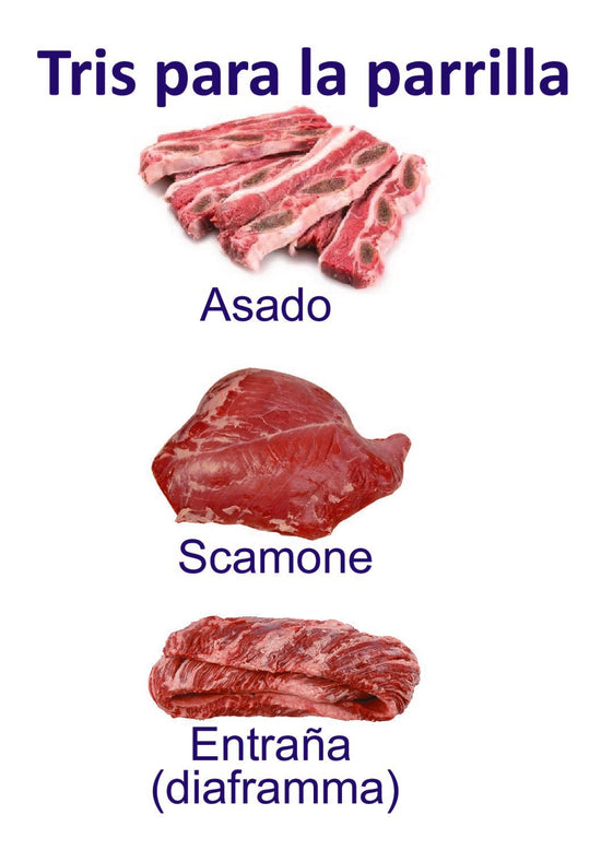 ASADO, SCAMONE Y ENTRAÑA "ANGUS" (Irlanda)  (trasporto gratis)