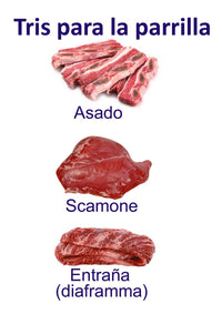 ASADO, SCAMONE Y ENTRAÑA "ANGUS" (Irlanda)  (trasporto gratis)